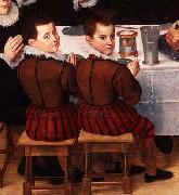 unknow artist FAMILY SAYING GRACE ANTHONIUS CLAEISSINS C 1585 detail oil painting reproduction